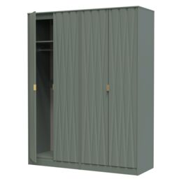 Ready Assembled 2 U Dallas Quad Wardrobe (Ready Assembled) in Pale Green - thumbnail 6