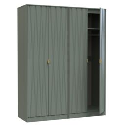 Ready Assembled 2 U Dallas Quad Wardrobe (Ready Assembled) in Pale Green - thumbnail 7