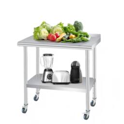 VOGREX 30 x 24 in Stainless Steel Table for Prep in Silver - thumbnail 1