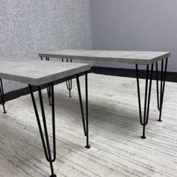 KOSY KOALA Modern Grey Dining Table with 2 Benches Dining Room Furniture in Brown - thumbnail 9