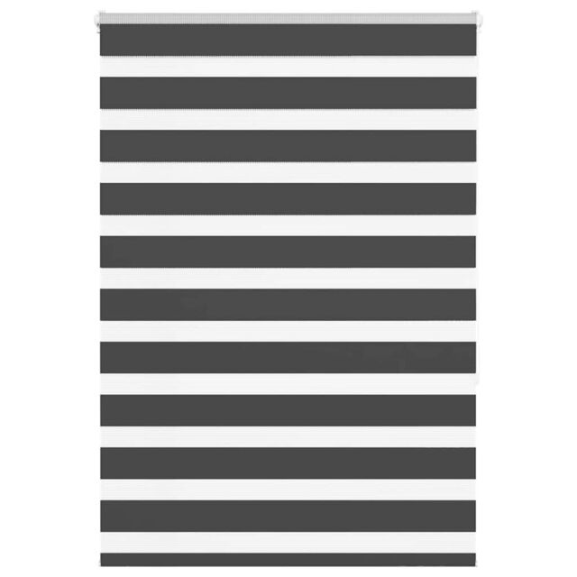 Berkfield Home Zebra Blind Black 100x150 cm Fabric Width 95.9 cm Polyester - image 1