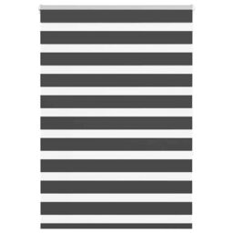 Berkfield Home Zebra Blind Black 100x150 cm Fabric Width 95.9 cm Polyester - thumbnail 1