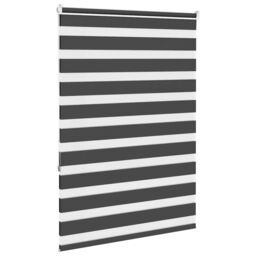 Berkfield Home Zebra Blind Black 100x150 cm Fabric Width 95.9 cm Polyester - thumbnail 4