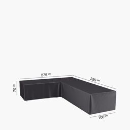 Ruma AeroCover Outdoor L-Shaped Sofa Right Hand W355xW275xD100xH70 in Dark Grey - Size: 1 Pack - thumbnail 6