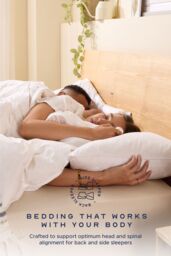 Snuggledown 2 Pack Scandinavian Duck Feather & Down Medium Support Pillows in White - thumbnail 3