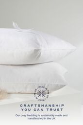 Snuggledown 2 Pack Scandinavian Duck Feather & Down Medium Support Pillows in White - thumbnail 5