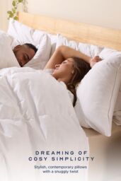 Snuggledown 2 Pack Scandinavian Duck Feather & Down Medium Support Pillows in White - thumbnail 2