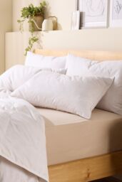 Snuggledown 2 Pack Scandinavian Duck Feather & Down Medium Support Pillows in White