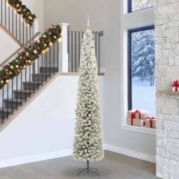Berkfield Home Artificial Christmas Tree with 300 LEDs with Stand Green 270 cm - thumbnail 1