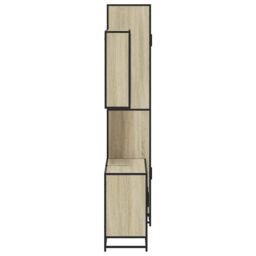 Berkfield Home 3 Piece Bathroom Furniture Set Sonoma Oak Engineered Wood in Brown - thumbnail 6