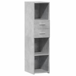 Berkfield Home Highboard Concrete Grey 30x42.5x124 cm Engineered Wood - thumbnail 2