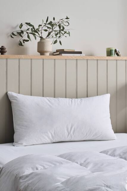 CHRISTY Luxury European Feather & Down King Pillow Medium-Firm in White - image 1