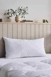 CHRISTY Luxury European Feather & Down King Pillow Medium-Firm in White - thumbnail 1