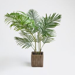 OHS Palm Leaf Tree in Basket Artificial Plant Natural Style New Home Decorative Fake in Green - thumbnail 4