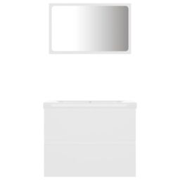 Berkfield Home Bathroom Furniture Set White Engineered Wood - thumbnail 4