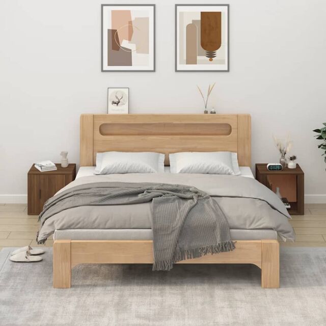 Berkfield Home Bedside Cabinets 2 pcs Brown Oak 50x39x47 cm - Size: 50 x 39 x 47 cm - image 1