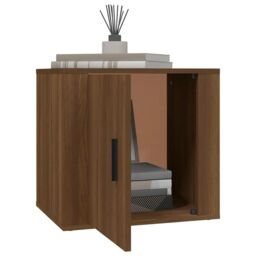 Berkfield Home Bedside Cabinets 2 pcs Brown Oak 50x39x47 cm - Size: 50 x 39 x 47 cm - thumbnail 4