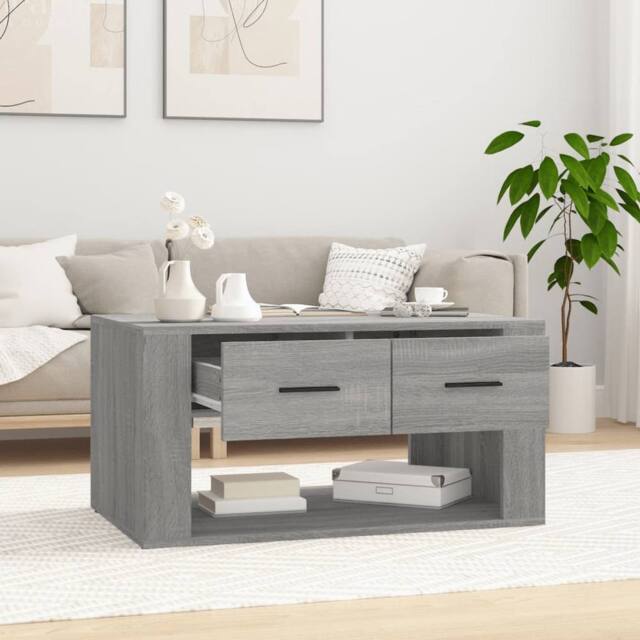 Berkfield Home Decorative Coffee Table Grey Sonoma 80x50x40 cm Engineered Wood - Size: 80 x 50 x 40 cm - image 1