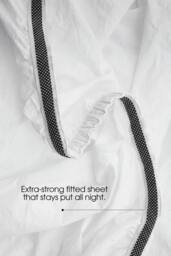 Bedable 100% Cotton Percale Bedding Bundle - Duvet Cover Set + Fitted Sheet + Duvet + 2 Pillows in White - Size: Double - thumbnail 5