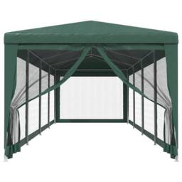 Berkfield Home Party Tent with 10 Mesh Sidewalls Green 3x12 m HDPE - thumbnail 3