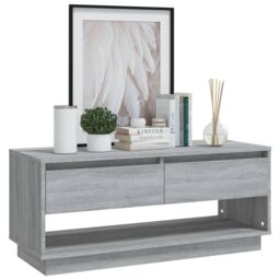 Berkfield Home TV Cabinet Grey Sonoma 102x41x44 cm Engineered Wood - Size: 102 x 41 x 44 cm - thumbnail 4