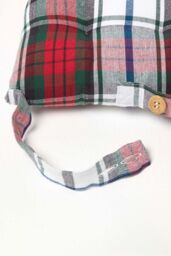 Homescapes 4 Pack Seat Pads Cotton Macduff Tartan Indoor Outdoor Garden Cushion, 40cm in Red - Size: 40 cm x 40 cm - thumbnail 6