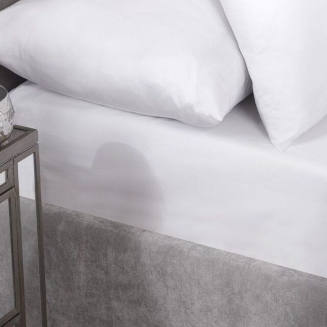New Edge Blinds 400 Thread Count Cotton Collection Extra Deep Fitted Sheet in White - Size: Double - image 1