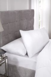 New Edge Blinds 400 Thread Count Cotton Collection Extra Deep Fitted Sheet in White - Size: Double - thumbnail 2