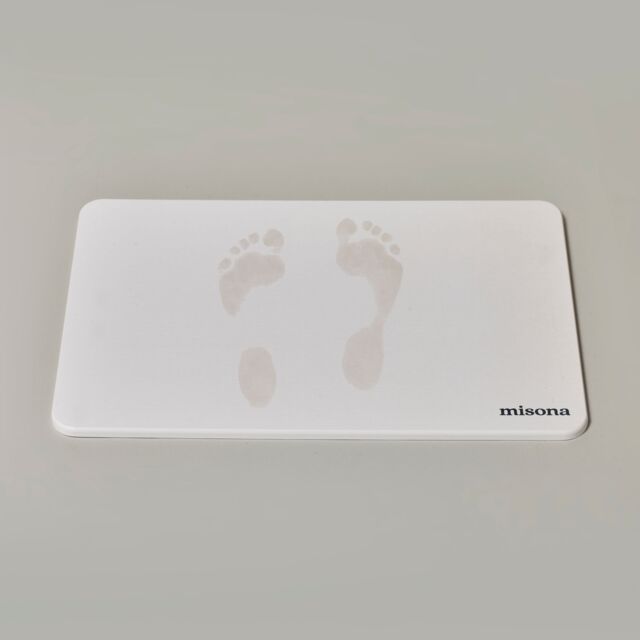 Misona Diatomite Stone Bath Mat 39 x 60cm in Off-White - Size: 39 x 60 cm - image 1