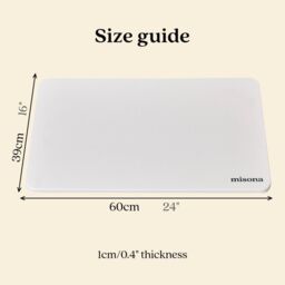 Misona Diatomite Stone Bath Mat 39 x 60cm in Off-White - Size: 39 x 60 cm - thumbnail 4