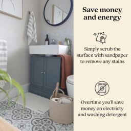 Misona Diatomite Stone Bath Mat 39 x 60cm in Off-White - Size: 39 x 60 cm - thumbnail 5