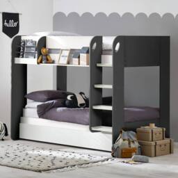 Cheshire Quartz Bunk & Underbed Charcoal & White - Single (90cm) - thumbnail 2