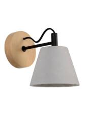 Lucide 'POSSIO' Dimmable Indoor Scandinavian Style Decor Wall Lamp 1xE14 in Brown - thumbnail 2