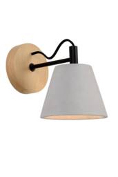 Lucide 'POSSIO' Dimmable Indoor Scandinavian Style Decor Wall Lamp 1xE14 in Brown - thumbnail 1