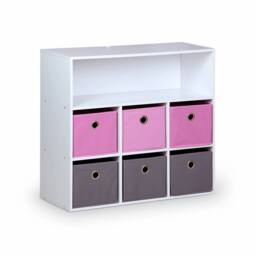 sweeek Children's storage unit with 6 baskets in Pink - thumbnail 2