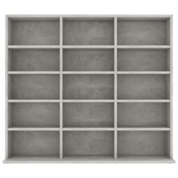 Berkfield Home CD Cabinet Concrete Grey 102x23x89.5 cm Engineered Wood - thumbnail 4