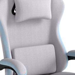 Levede Office Desk Chair Fabric Gaming Recliner Adjustable Height Swivel in Grey - thumbnail 7