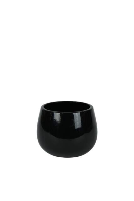 KDMD Hortus Glossy Black London Pot 12cm H x 13cm Dia 2 Pack - image 1