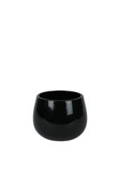 KDMD Hortus Glossy Black London Pot 12cm H x 13cm Dia 2 Pack