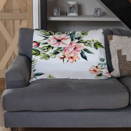 Benjamin Tate Design Watercolour Plants Blanket in Natural - Size: 120 cm x 150 cm - thumbnail 2