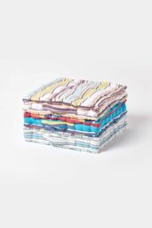 Homescapes Cotton Osaka Green Stripes Floor Cushion - Size: 50 cm x 50 cm - thumbnail 6