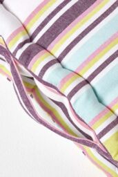 Homescapes Cotton Osaka Green Stripes Floor Cushion - Size: 50 cm x 50 cm - thumbnail 4