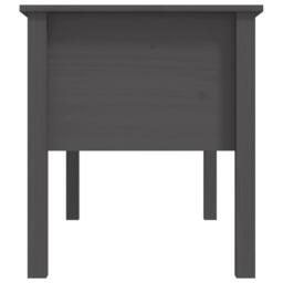 Berkfield Home Coffee Table Grey 102x49x55 cm Solid Wood Pine - Size: 102 x 49 x 55 cm - thumbnail 7