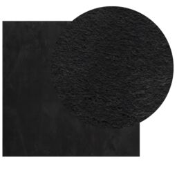 Berkfield Home Rug HUARTE Short Pile Soft & Washable Black 160x160 cm - Size: Medium - thumbnail 3