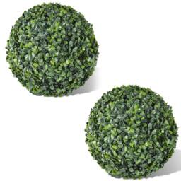 Berkfield Home Artificial Boxwood Balls 2 pcs 35 cm in Green - thumbnail 1