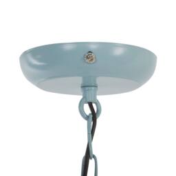 Wyld and Coco Cobalt Blue Round Metal Pendant Lamp with Raised Flower Detail - thumbnail 7