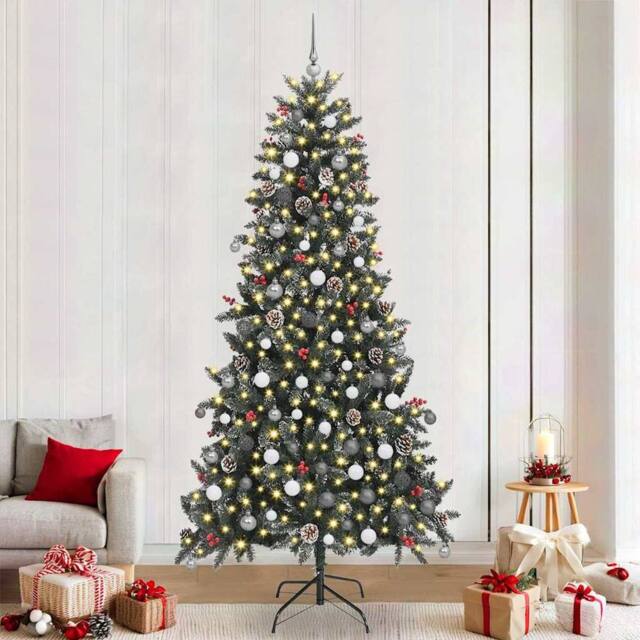 Berkfield Home Artificial Christmas Tree Green 129.5 x 129.5 x 240 cm - image 1