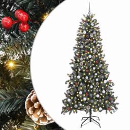 Berkfield Home Artificial Christmas Tree Green 129.5 x 129.5 x 240 cm - thumbnail 2