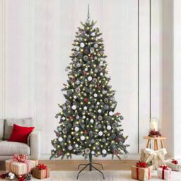 Berkfield Home Artificial Christmas Tree Green 129.5 x 129.5 x 240 cm - thumbnail 1
