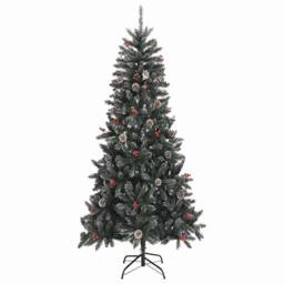 Berkfield Home Artificial Christmas Tree Green 129.5 x 129.5 x 240 cm - thumbnail 6